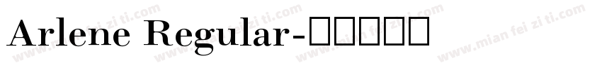 Arlene Regular字体转换